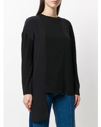 schwarzer Pullover mit einem Rundhalsausschnitt von Stella McCartney