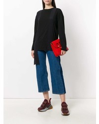 schwarzer Pullover mit einem Rundhalsausschnitt von Stella McCartney