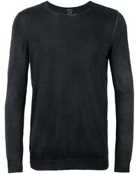 schwarzer Pullover mit einem Rundhalsausschnitt von Avant Toi