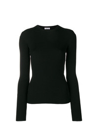 schwarzer Pullover mit einem Rundhalsausschnitt von Balenciaga