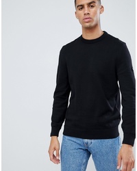 schwarzer Pullover mit einem Rundhalsausschnitt von Barbour International