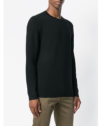 schwarzer Pullover mit einem Rundhalsausschnitt von Theory