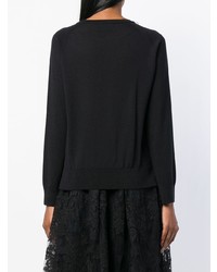 schwarzer Pullover mit einem Rundhalsausschnitt von Simone Rocha