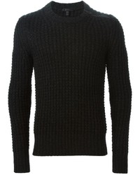 schwarzer Pullover mit einem Rundhalsausschnitt von Belstaff