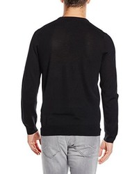 schwarzer Pullover mit einem Rundhalsausschnitt von Ben Sherman