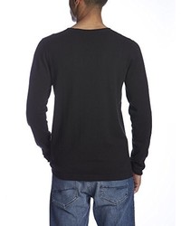 schwarzer Pullover mit einem Rundhalsausschnitt von Bench