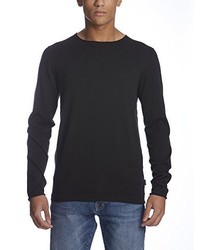 schwarzer Pullover mit einem Rundhalsausschnitt von Bench