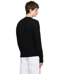 schwarzer Pullover mit einem Rundhalsausschnitt von AMI Alexandre Mattiussi