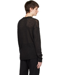 schwarzer Pullover mit einem Rundhalsausschnitt von Isabel Benenato