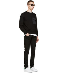 schwarzer Pullover mit einem Rundhalsausschnitt von rag & bone