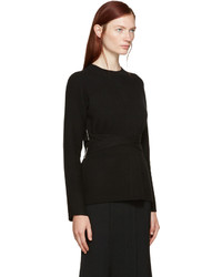 schwarzer Pullover mit einem Rundhalsausschnitt von Proenza Schouler