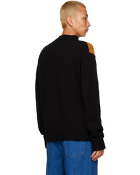 schwarzer Pullover mit einem Rundhalsausschnitt von Marni
