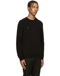 schwarzer Pullover mit einem Rundhalsausschnitt von Alexander McQueen