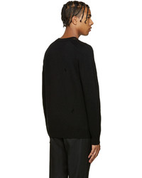 schwarzer Pullover mit einem Rundhalsausschnitt von Alexander McQueen