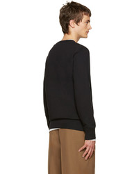 schwarzer Pullover mit einem Rundhalsausschnitt von Alexander McQueen