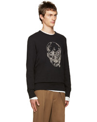 schwarzer Pullover mit einem Rundhalsausschnitt von Alexander McQueen