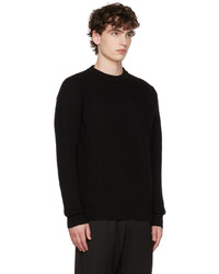 schwarzer Pullover mit einem Rundhalsausschnitt von Barena