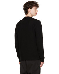 schwarzer Pullover mit einem Rundhalsausschnitt von Barena