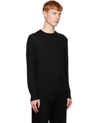 schwarzer Pullover mit einem Rundhalsausschnitt von Jil Sander