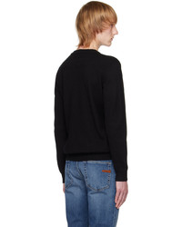 schwarzer Pullover mit einem Rundhalsausschnitt von Zegna