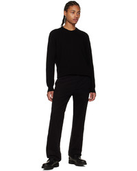 schwarzer Pullover mit einem Rundhalsausschnitt von Ghiaia Cashmere