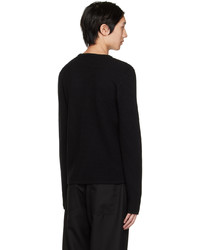 schwarzer Pullover mit einem Rundhalsausschnitt von Engineered Garments