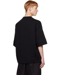 schwarzer Pullover mit einem Rundhalsausschnitt von Jil Sander