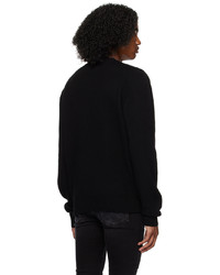 schwarzer Pullover mit einem Rundhalsausschnitt von Amiri