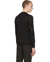 schwarzer Pullover mit einem Rundhalsausschnitt von Alexander McQueen