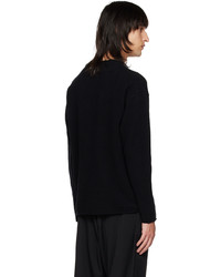 schwarzer Pullover mit einem Rundhalsausschnitt von Isabel Benenato