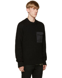 schwarzer Pullover mit einem Rundhalsausschnitt von rag & bone