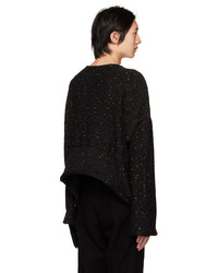 schwarzer Pullover mit einem Rundhalsausschnitt von Vitelli