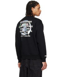 schwarzer Pullover mit einem Rundhalsausschnitt von AAPE BY A BATHING APE