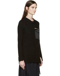 schwarzer Pullover mit einem Rundhalsausschnitt von Rag & Bone