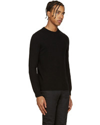 schwarzer Pullover mit einem Rundhalsausschnitt von Saint Laurent