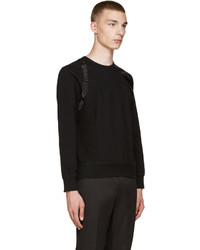 schwarzer Pullover mit einem Rundhalsausschnitt von Alexander McQueen