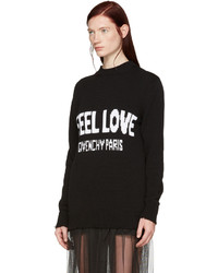 schwarzer Pullover mit einem Rundhalsausschnitt von Givenchy