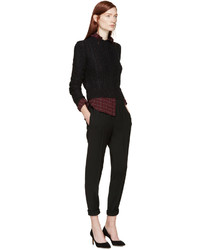 schwarzer Pullover mit einem Rundhalsausschnitt von Isabel Marant