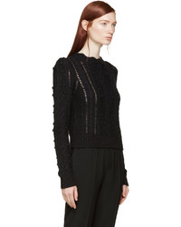 schwarzer Pullover mit einem Rundhalsausschnitt von Isabel Marant