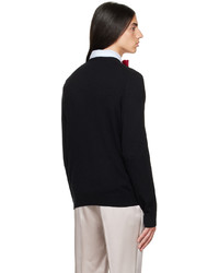 schwarzer Pullover mit einem Rundhalsausschnitt von Gucci
