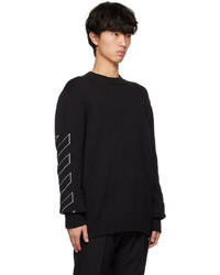 schwarzer Pullover mit einem Rundhalsausschnitt von Off-White