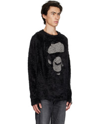 schwarzer Pullover mit einem Rundhalsausschnitt von BAPE