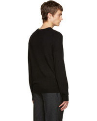 schwarzer Pullover mit einem Rundhalsausschnitt von Acne Studios