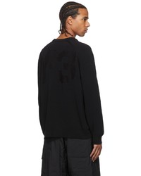 schwarzer Pullover mit einem Rundhalsausschnitt von Y-3