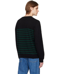 schwarzer Pullover mit einem Rundhalsausschnitt von A.P.C.