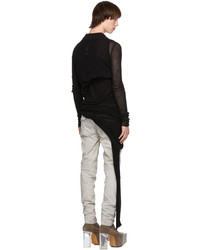 schwarzer Pullover mit einem Rundhalsausschnitt von Rick Owens