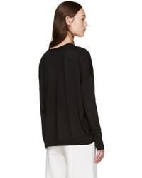 schwarzer Pullover mit einem Rundhalsausschnitt von Acne Studios