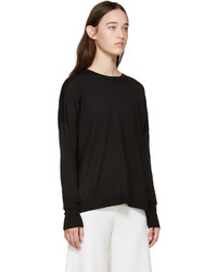 schwarzer Pullover mit einem Rundhalsausschnitt von Acne Studios