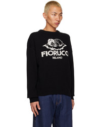 schwarzer Pullover mit einem Rundhalsausschnitt von Fiorucci