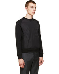 schwarzer Pullover mit einem Rundhalsausschnitt von Moncler
